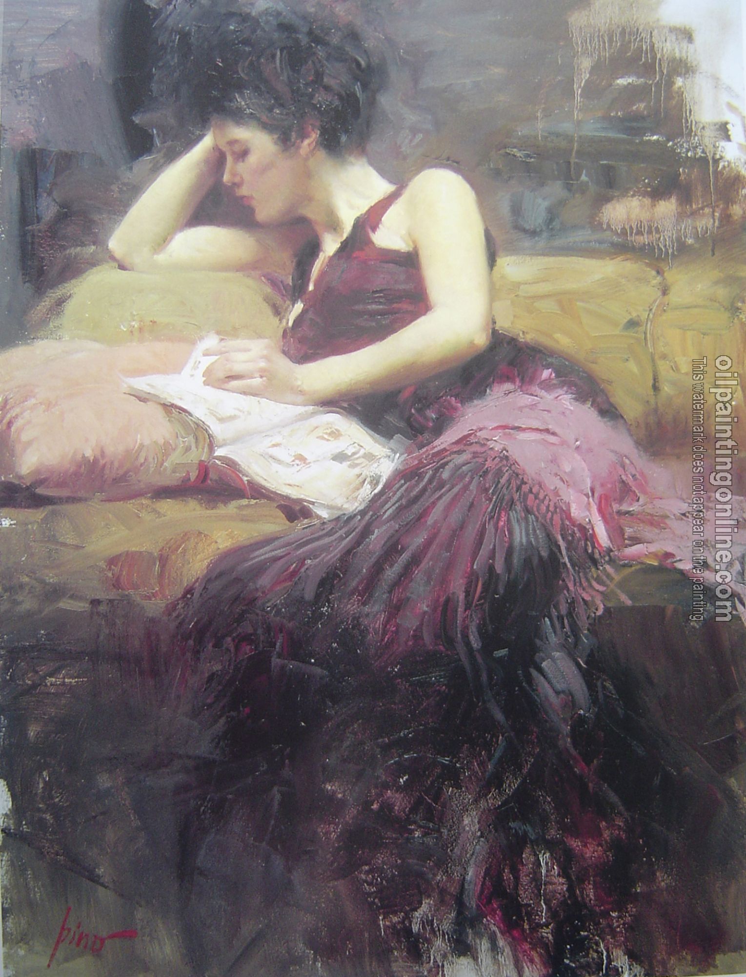 Pino Daeni - Impression oil painting.